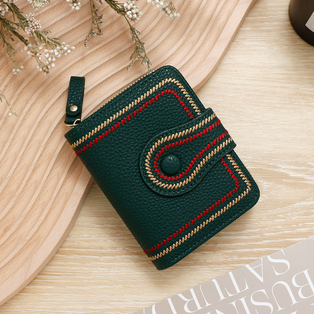 Nuevas bolsas cortas de damas bolsas de cambio bolsas de tarjetas de orgán de moda bolsas de bordado bolsas de damas bolsas de dinero li