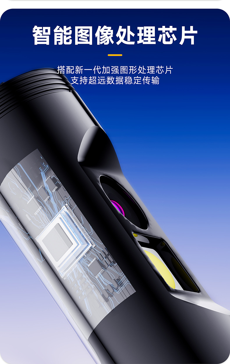 Industrial endoscope phone direct three-in-one dual lens pipeline maintenance camera probe inspection tube endoscope adapter