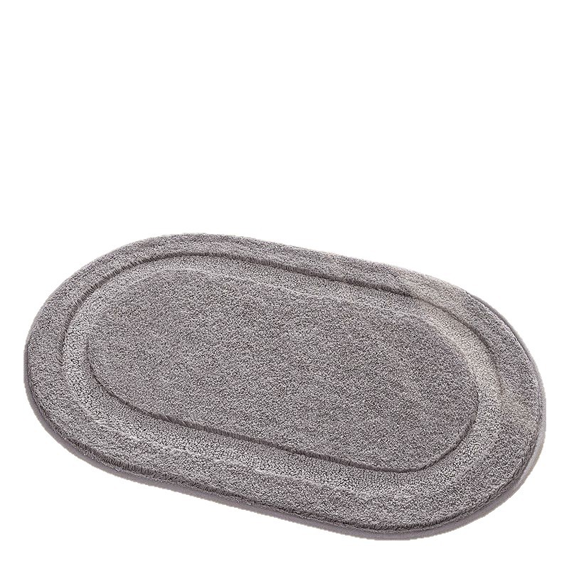 Microfiber Coconut Shaped Jacquard Bath Mat Non Slip Absorbent Rug_voghion.com
