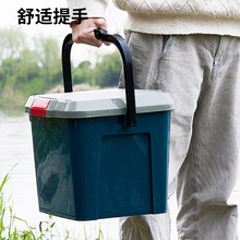 钓鱼桶可坐手提塑料方形水桶剧组现场箱户外储物桶车载洗车活鱼桶