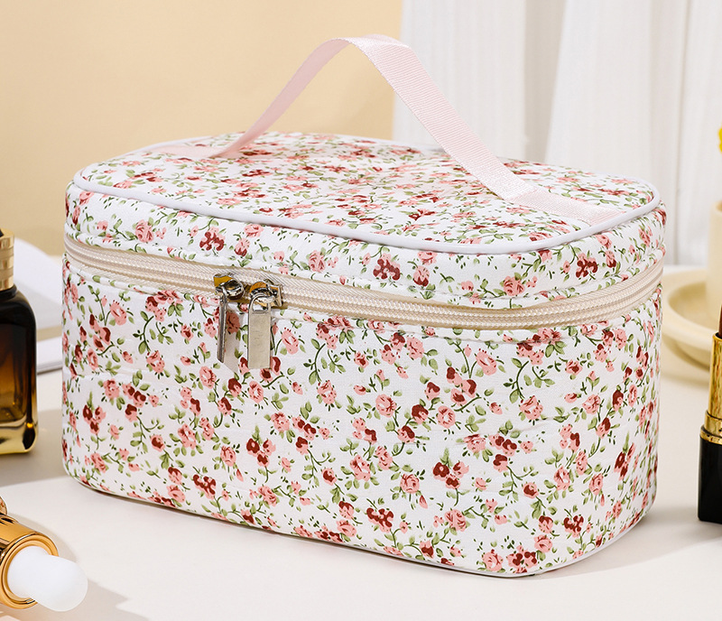 Cute Flower Cotton Square Makeup Bags display picture 2