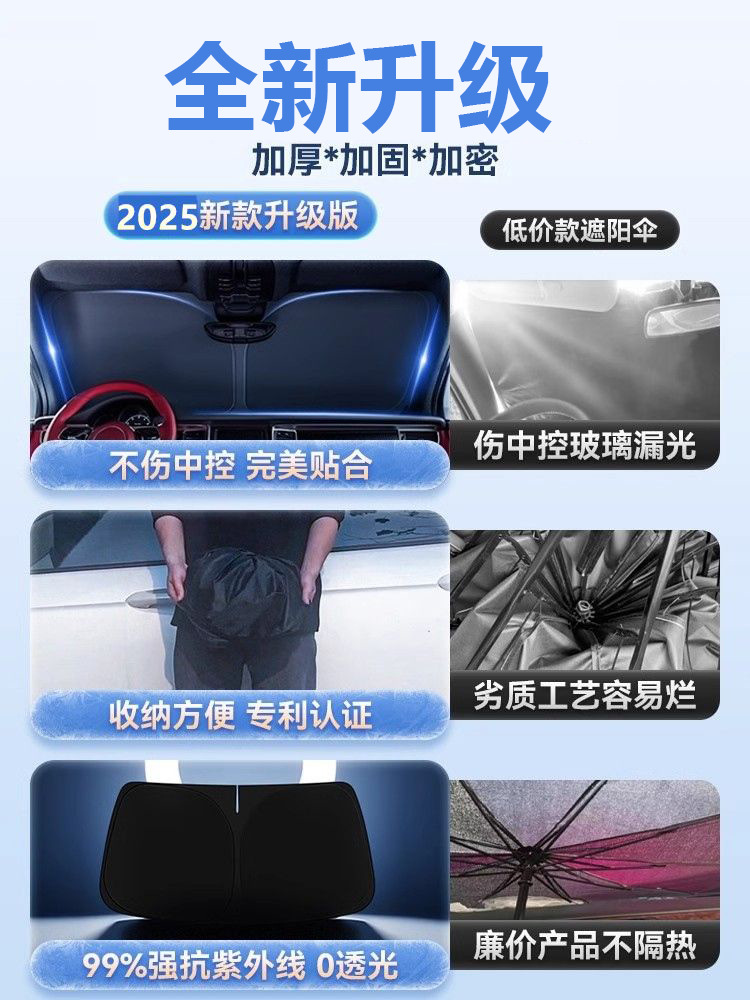 Nissan Sunshade for Sylphy, Teana, Qashqai, Tiida, X-Trail, Patrol Front Windshield Sun Protection Heat Insulation Sunshade Curtain
