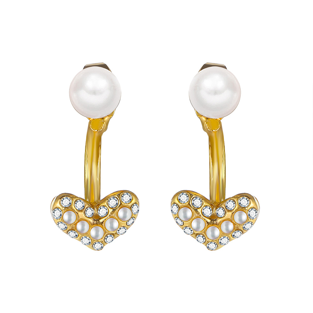 Lady Heart Alloy Earrings display picture 1