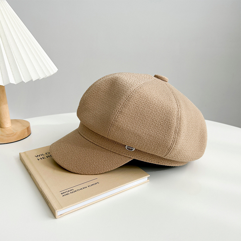 El otoño y el Invierno nueva carta octogonal sombrero de estilo Japonés artístico retro versátil pintor boina grande circunferencia la cabeza tapa enarbolada