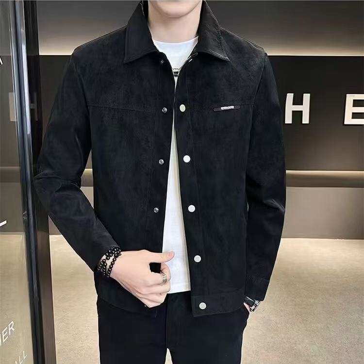 2026 Trendy Casual Brand for Young People, Spring and Autumn Korean Style Slim Fit Lapel Single-Breasted Versatile Cardigan Jacket