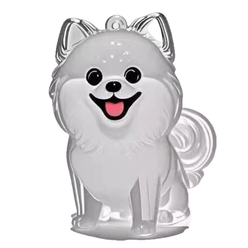 狗毛透明毛发收纳盒卡通宠物包挂饰品毛球胶囊挂件萌宠钥匙扣纪念|undefined