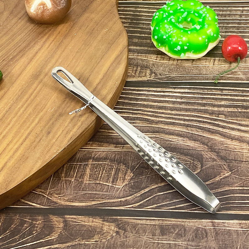 Kitchen Household Stainless Steel Korean Barbecue Tongs Barbecue Food Steak Korean Cuisine Buffet Small Ice Tongs