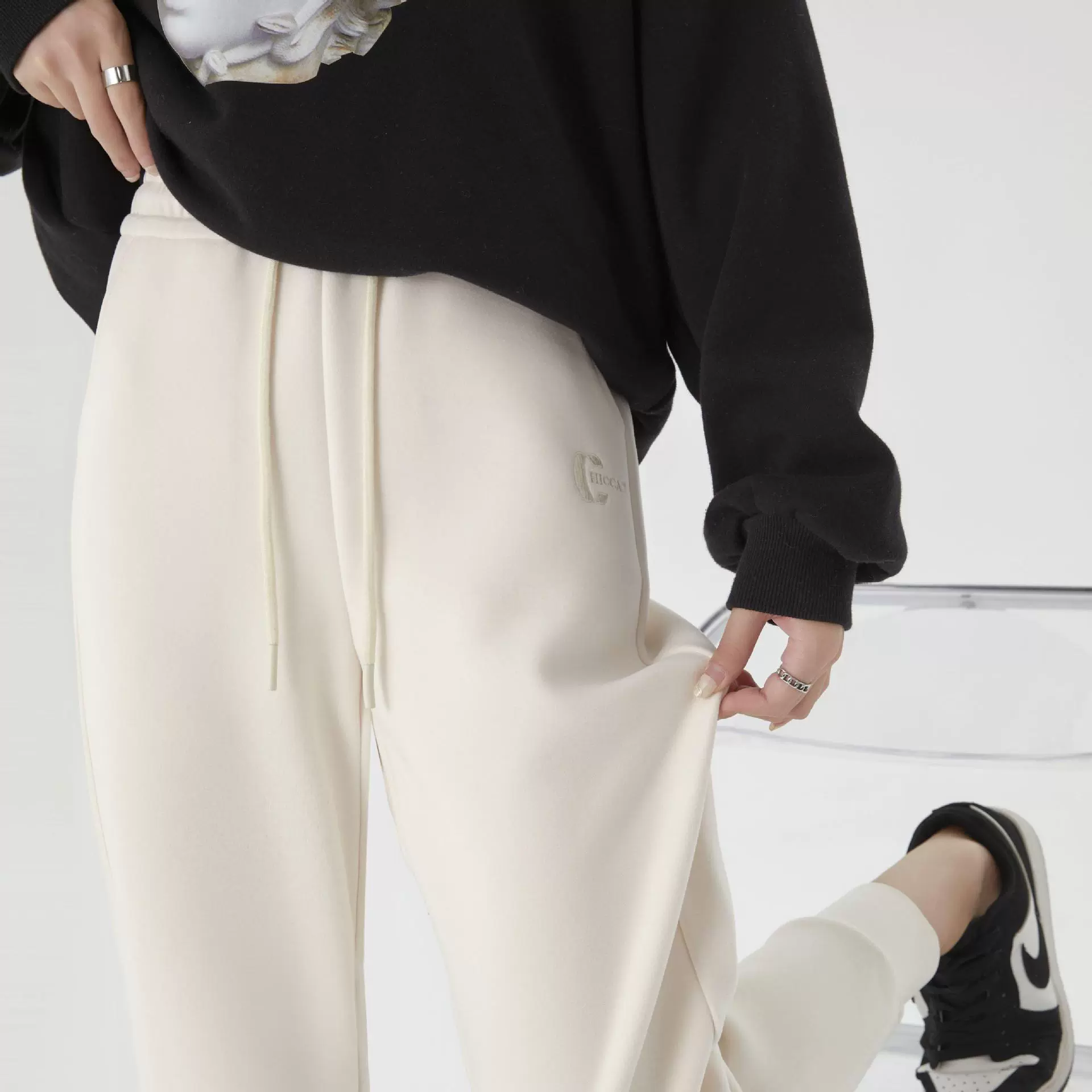 【Увлажняющие ветрозащитные брюки】700 г, двусторонний флис, зимние ветрозащитные спортивные повседневные брюки, облегающие, универсальные, для повседневной носки