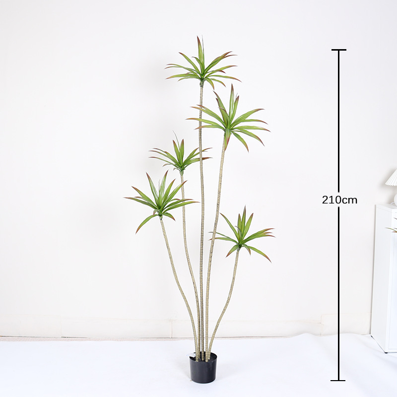 Simulación de plantas verdes Simulación de agave Lujo ligero Sala de estar interior Decoración del suelo Decoración Árbol de sangre de dragón Árbol falso Paisaje en maceta