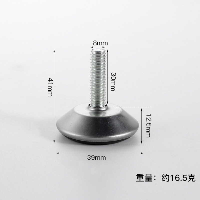 M8可调脚垫黑底桌椅调节脚螺杆垫脚M6M10家具五金调整脚可调脚垫|undefined