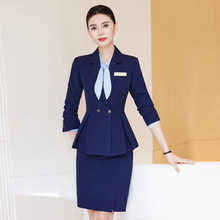 职业套装女西装酒店前台客服收银服务员珠宝店工装美容师工作服