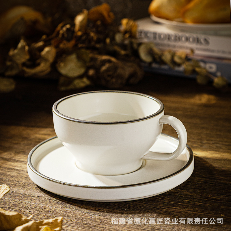 Transfronterizo LICANG cerámica nueva taza de café de lujo ligera set de taza de té de la tarde taza de café latte de alto valor