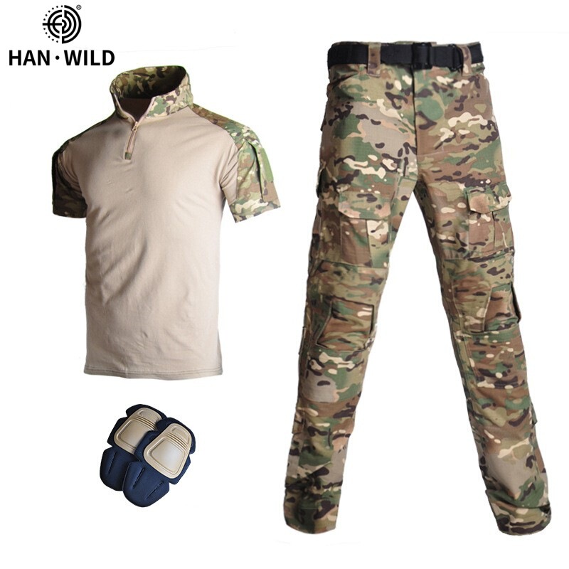 Han Ye G2 Frog Suit with Knee Pads, Long-Sleeved Training Combat Suit, Breathable and Wear-Resistant Tactical Camouflage Suit, Manufacturer Wholesale