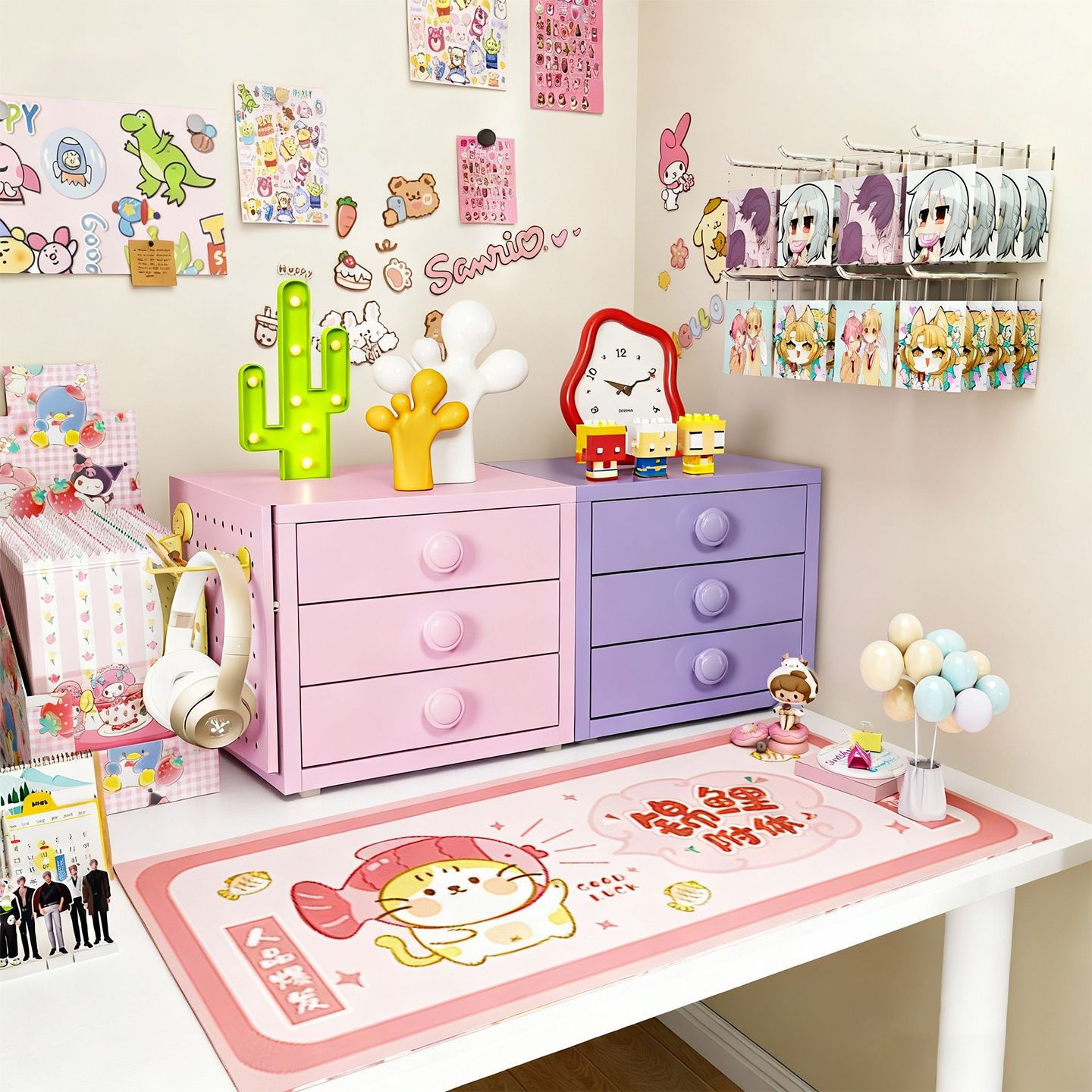 Desktop Iron Storage Box Office File Cabinet Drawer-Type Storage Cabinet Multi-Layer Sundry Cabinet Organizing Shelf