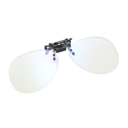 Eyeglass clips for men and women, computer-friendly square lens eye blue light gaming glasses, myopia clips