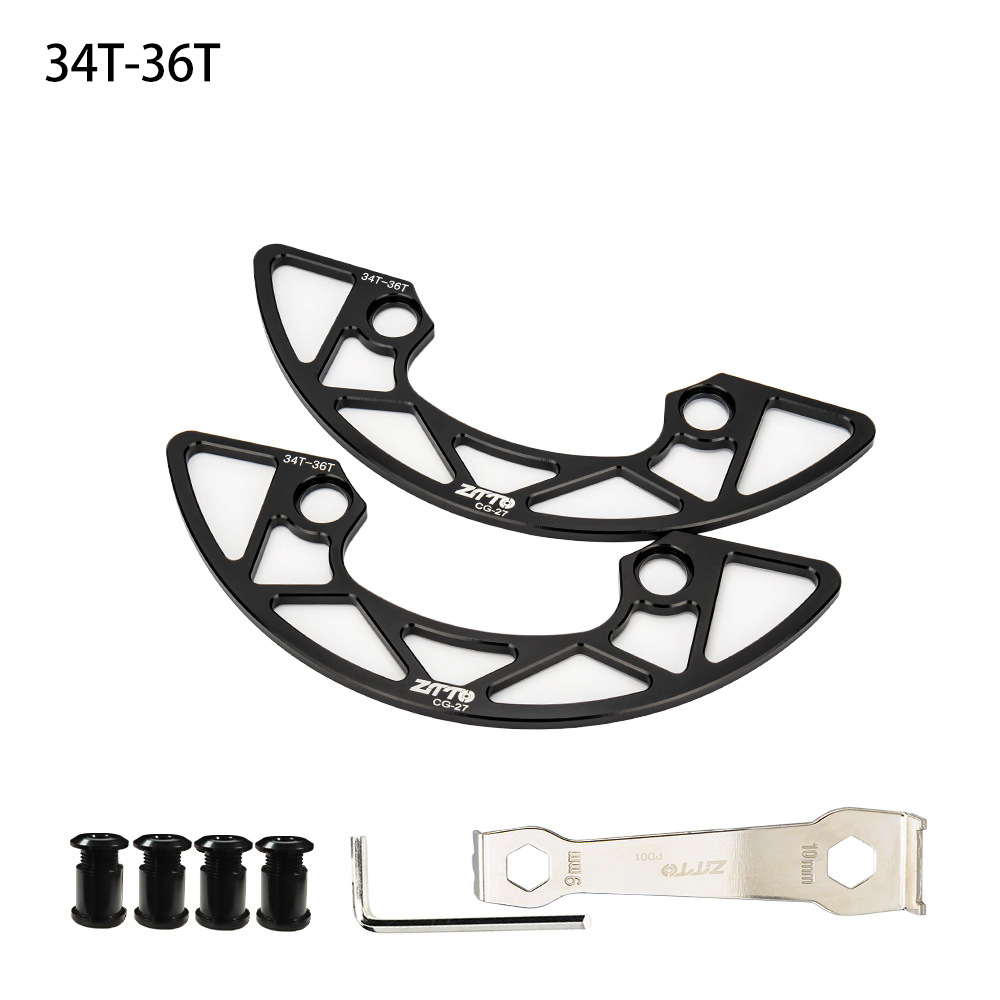 ZTTO Bicicleta de montaña Placa de protección especial para dientes positivos y negativos 104BCD Disco de un solo disco Cubierta de protección de rueda dentada
