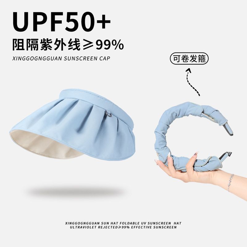 UPF50+ サイクリング日焼け止め帽子女性用、紫外線防止、大きなつば、空のトップ、首の保護、顔の保護、折りたたみ可能な薄い日よけ帽子|undefined