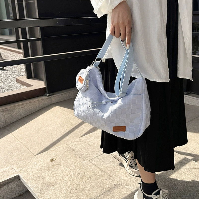 Universal trend capacious one-shoulder bag, quantum lamp, shoulder bag with diamond pattern, 2023, western style