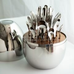 Tablewareset収納金卵ステンレス24点セットクロスボーダー高颜値レストランナイフフォークスプーン食器セット