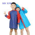 pvc儿童印花带帽雨衣拼色款式儿童成人各种雨衣雨披套装