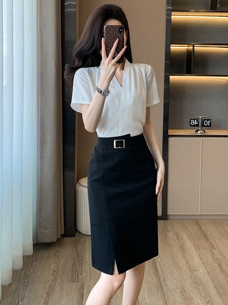 Professional summer shiffon elegant shirt for work