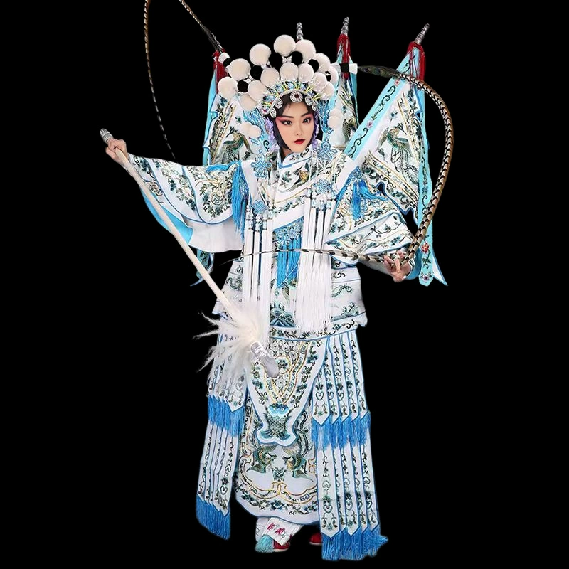 Костюм для выступления в Пекинской опере, одежда для выступления на сцене, нож, лошадь, дзен, оперный боевой дзен, Му Гуйинг, разноцветный подвесной маршал, женский халат