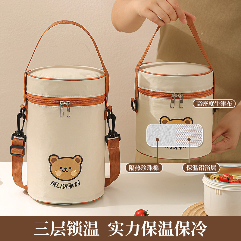 卡通保温包加厚铝箔早餐冬季班族带饭便当包便携手提大容量饭盒袋|undefined