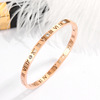 Golden universal women's bracelet stainless steel, does not fade, 18 carat, pink gold, Birthday gift