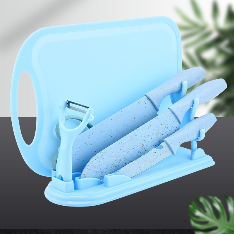 Fábrica al por mayor cuchillo de paja con cuchillo de mesa de cocina cuchillo de cocina caja