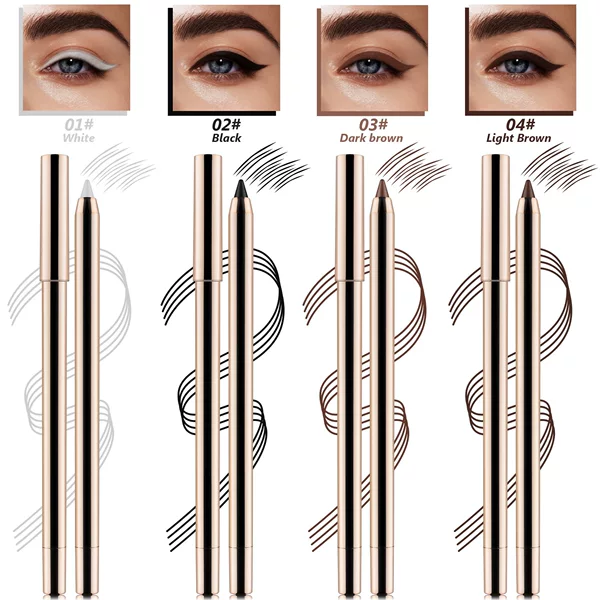 Cross-border makeup automatic retractable eyeliner gel pen, waterproof and easy to apply