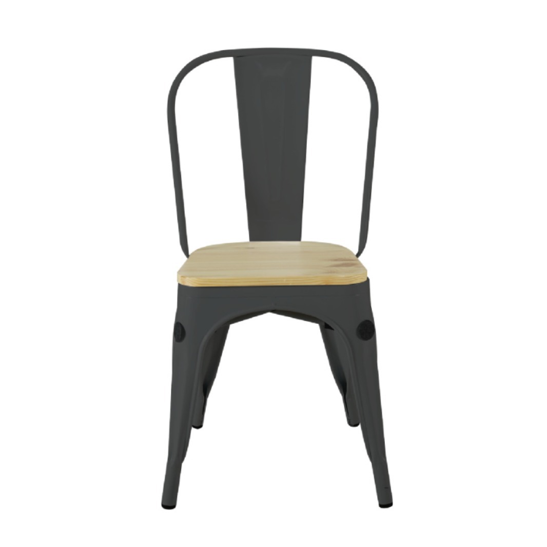 Mesa de comedor de Amazon silla de acero de viento industrial silla de bar de restaurante silla de respaldo casual silla image 6