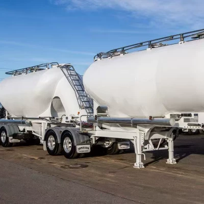 Sement daşıyan yük maşınları Cement Transport Tank Trucks, 40-Cubic-Meter