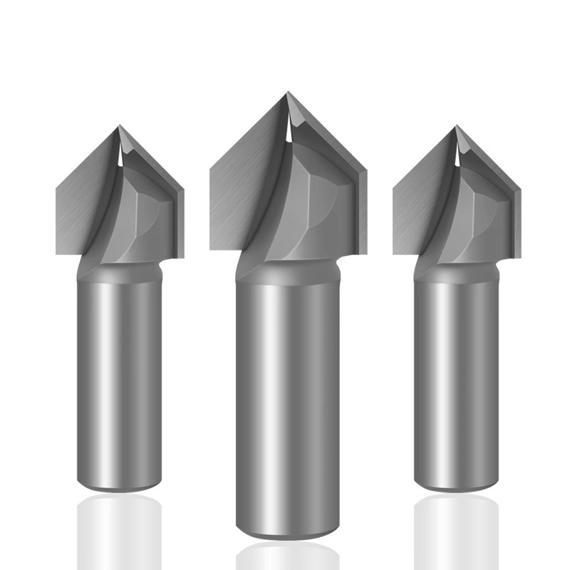 Jintian 90 grados cuchillo en forma de V fresador de carpintería cortador de bordes cabeza de cuchillo de placa de aluminio y plástico ranurado máquina de gong placa de cristal de carbono con cuchillo de biselado