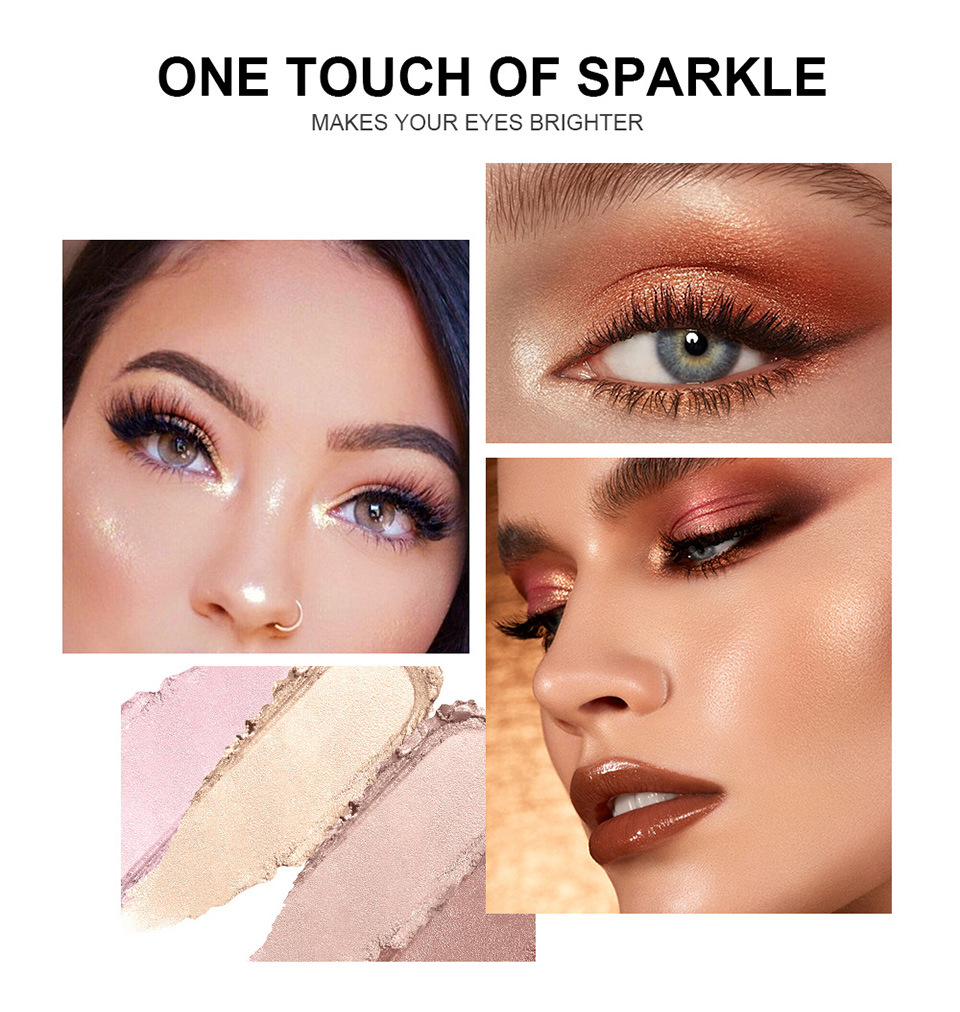 Lakerain Eye Langlebiger, wasserfester, schweißfester Perlglanz-Lidschatten, Farb-Make-up-Highlighter_voghion.com