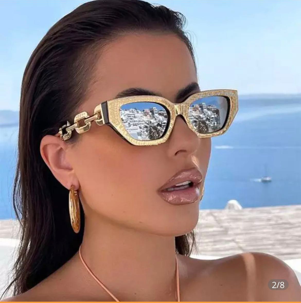 Fashion Solid Color Resin Square Full Frame Women's Sunglasses display picture 1