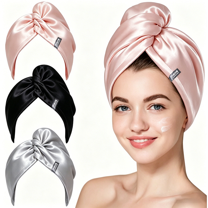 Dry hair cap cross-border supply, silk shower cap, water-absorbent and quick-drying head wrap, can be vacuum-packed and customized with logo Dry hair cap cross-border supply, silk shower cap, water-absorbent and quick-drying head wrap, can be vacuum-packed and customized with logo