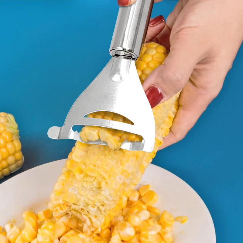 トウモロコシの皮むき器、トウモロコシ粒分離器、トウモロコシの皮むきナイフ、キッチンガジェット、ステンレス製トウモロコシの皮むき器|undefined
