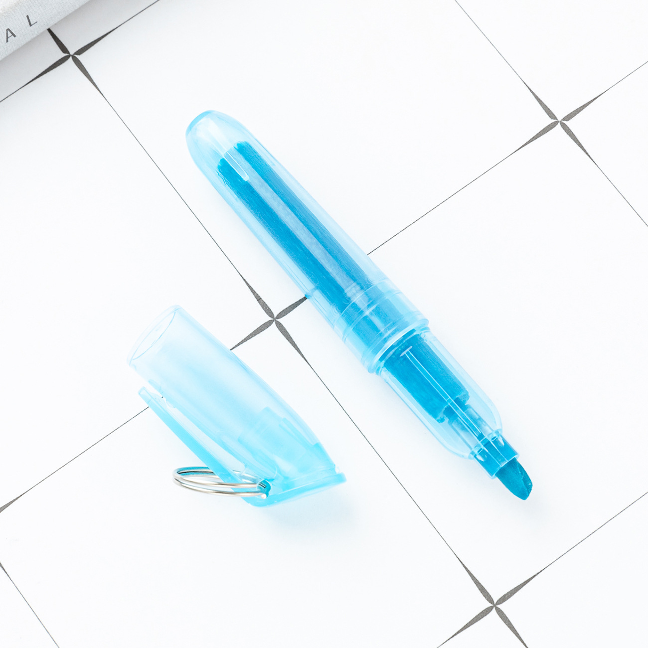 Plastico con colgante alumno color un solo cabezal de resaltador marcador de línea clave de graffiti marcador de cuenta