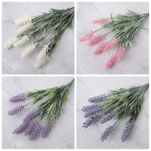 Plastic Lavender Artificial Flower Manufacturer Home Decor Wedding Handheld Flowers Wall Plant Wall Artificial Flowers MW53458