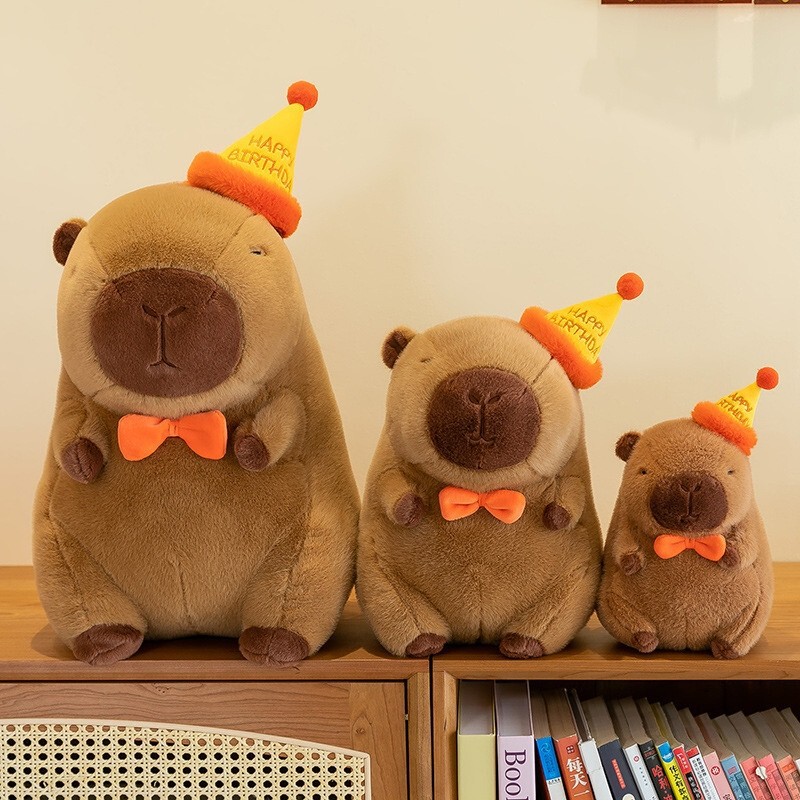 Explosive cross-border birthday hat kapibala cute capybara plush toy doll children's gift toy