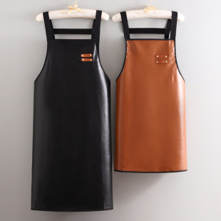 Hair-Dyed Soft Leather Apron Waterproof and Oil-Proof Kitchen Home Cooking Coveralls Aquatic Products Work Adult Work Clothes for Women and Men