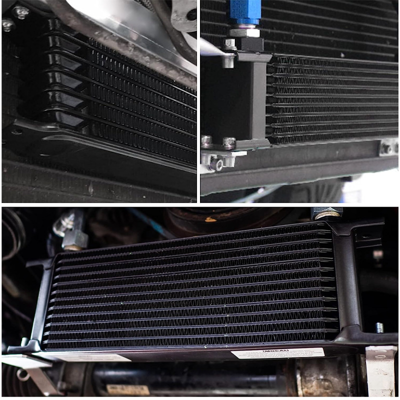 Car Modification JapANese 10-row Oil Cooler Radiator Kit An10 TrANsmission Engine Cooler