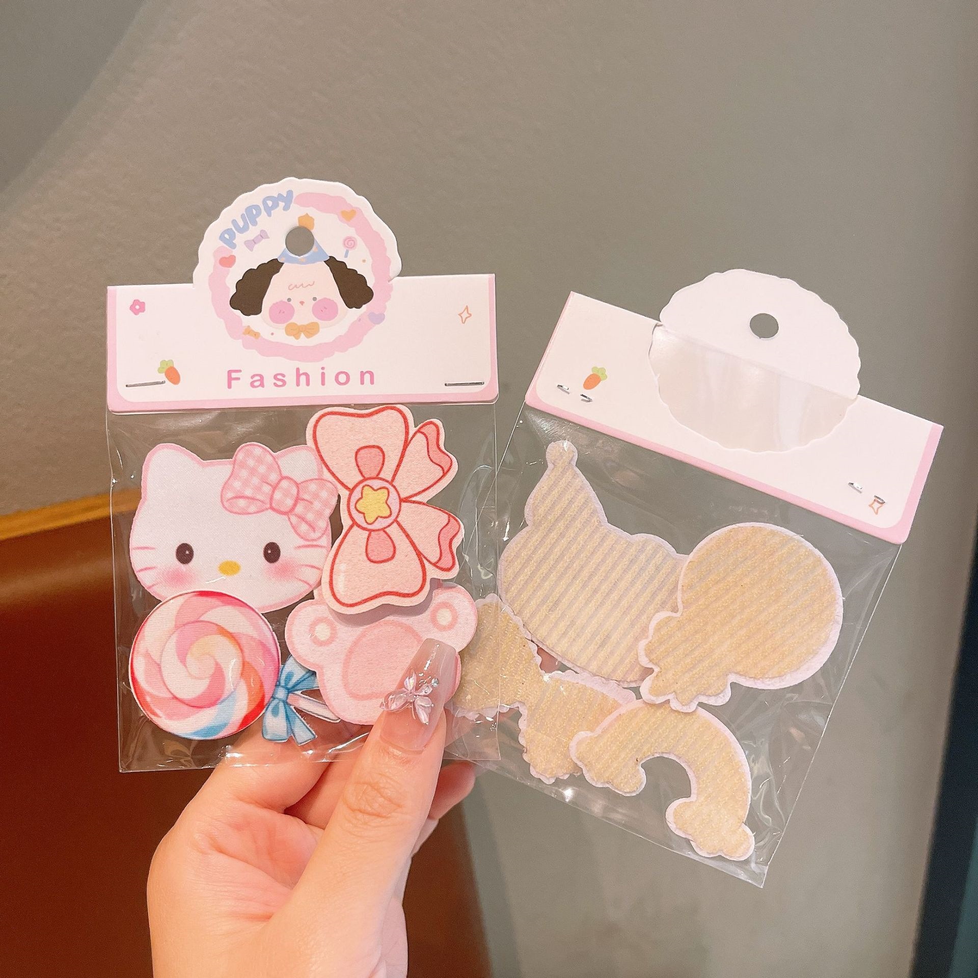 Pegatinas mágicas de dibujos animados para niños pegatinas velcro bebé fruta adorable animal pieza de cabello magical post pegatinas de cabello para mujeres