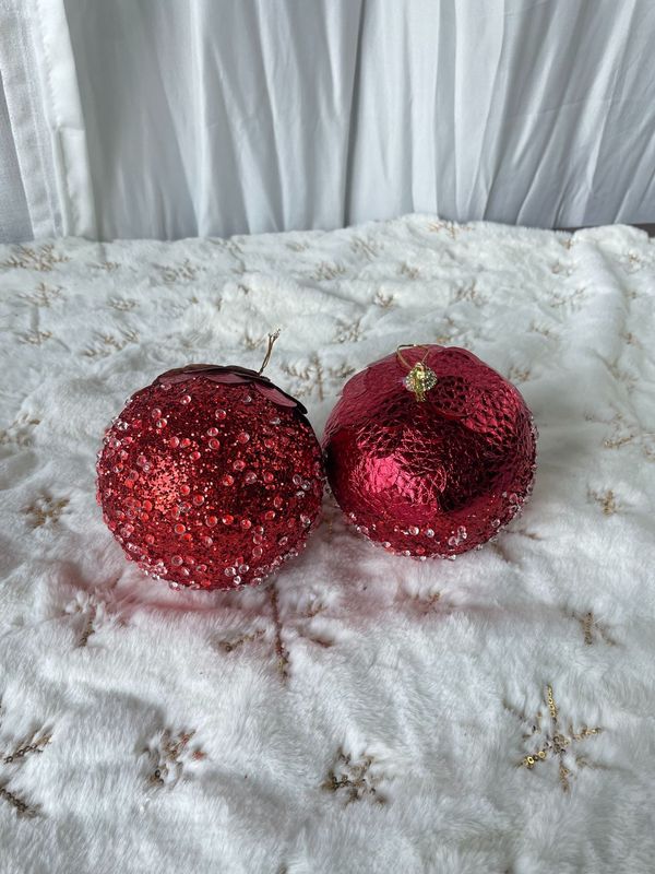 スポット卸売りクリスマスツリー部品クリスマスカラーボール装飾クリスマスツリー装飾ボール組み合わせ赤いクリスマスボール|undefined