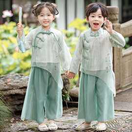 儿童汉服春秋款男童国风古装国学2026新款男宝宝唐装夏季演出服