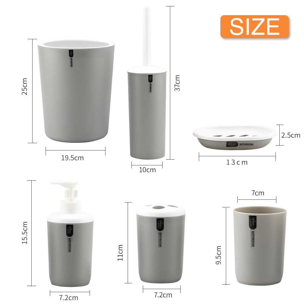 Conjunto de seis piezas de baño de lavado de color sólido transfronterizo exclusivo para el comercio exterior conjunto de baño en caja de color suministros traje de baño