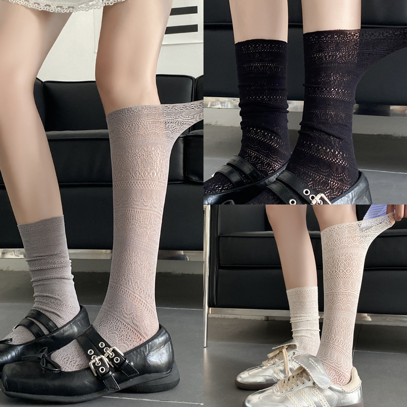 Summer light and thin breathable Japanese knee socks