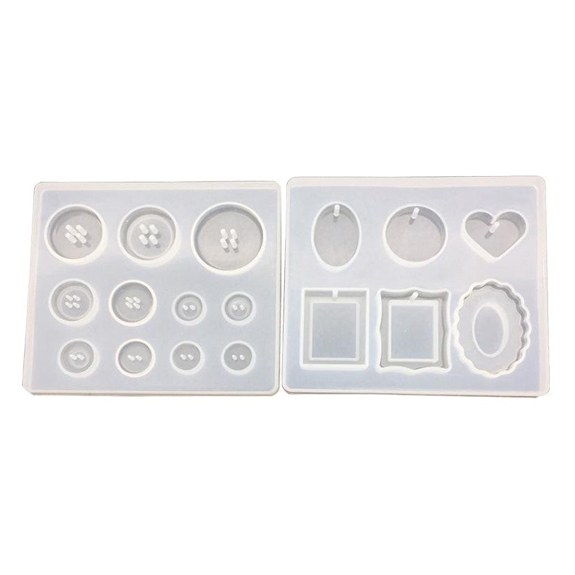 DIY cristal epoxi colgante múltiple molde diamante digital silicona carta botón espejo adornos decorativos