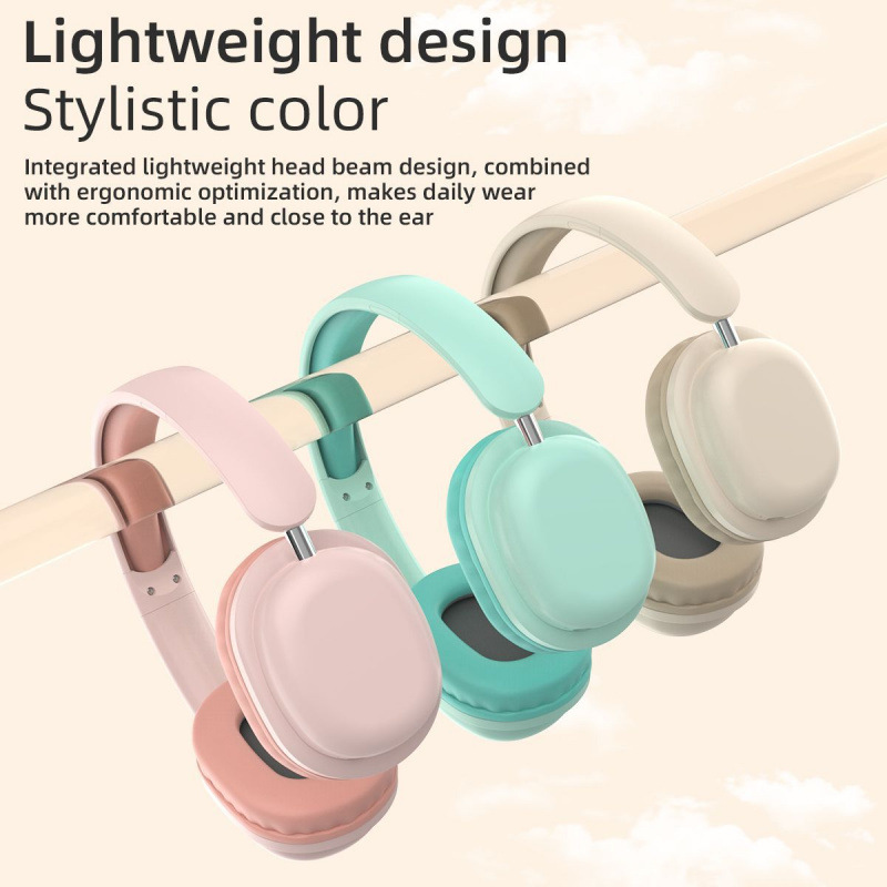工場の新しい折りたたみ式ヘッドセット Bluetooth ヘッドセット超長バッテリー寿命ワイヤレスヘッドセットマイク付き工場直販子供用イヤホン|undefined