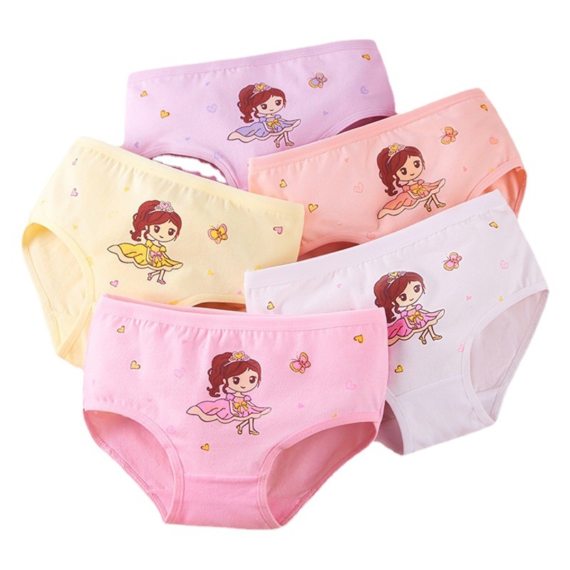 Hot Selling Girls Underwear Triangle Cotton Cartoon Children Four Corner Girls Middle and Big Kids Shorts Baby Girls' Shorts